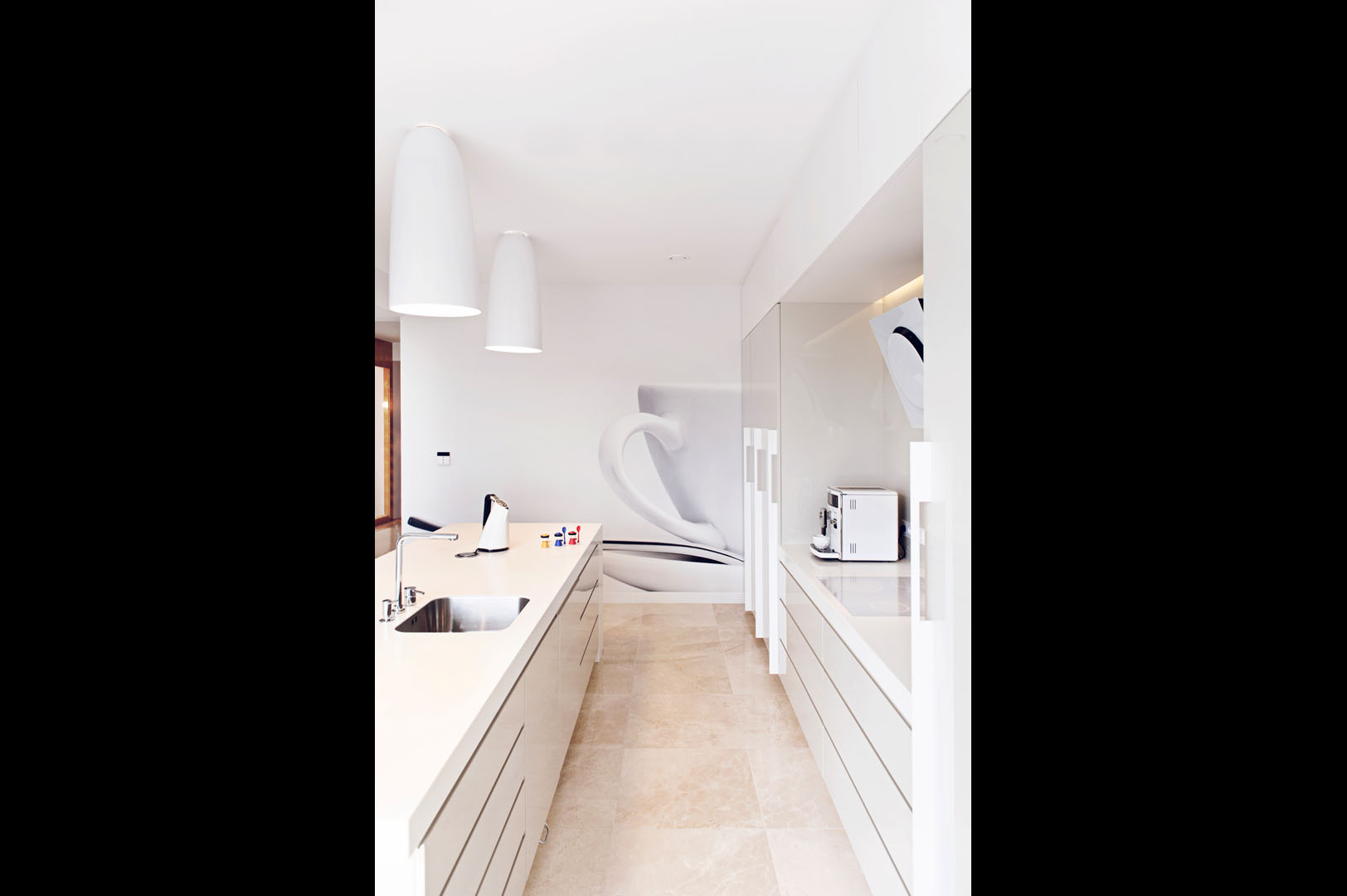 05 wyspa kuchenna fototapeta lampy ekspres marmur