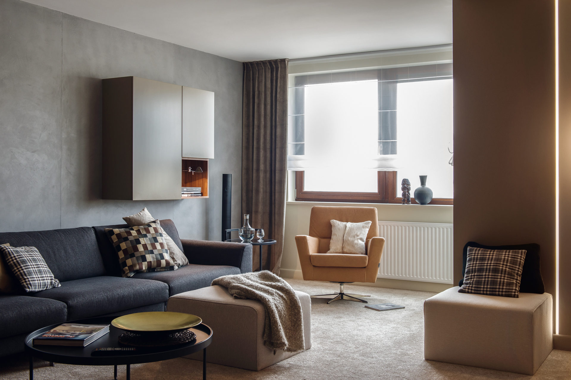 05 skórzany fotel szafka sofa czarny stolik